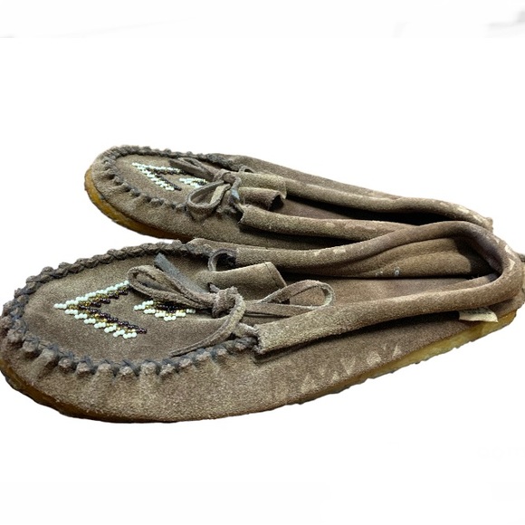 Laurentian Chief Moccasins Women's Moccasin Brown Suede Size 8 - Picture 6 of 7